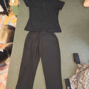 Black Scrub Set